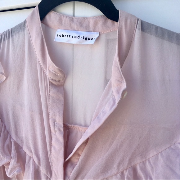 ROBERT RODRIGUEZ 🌸 Silk Cold Shoulder Blouse NWT - Picture 4 of 6
